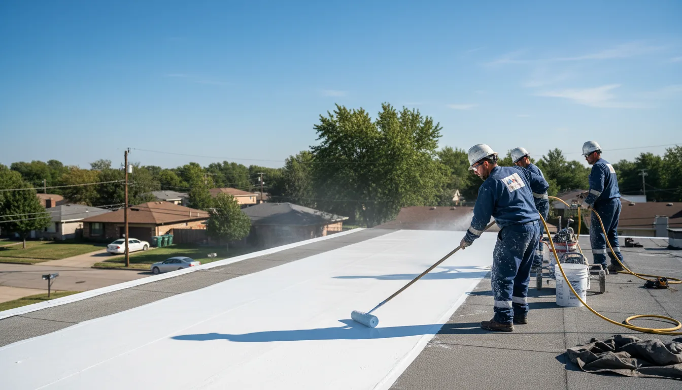 Commercial roof coating in Harpster, OH near me
